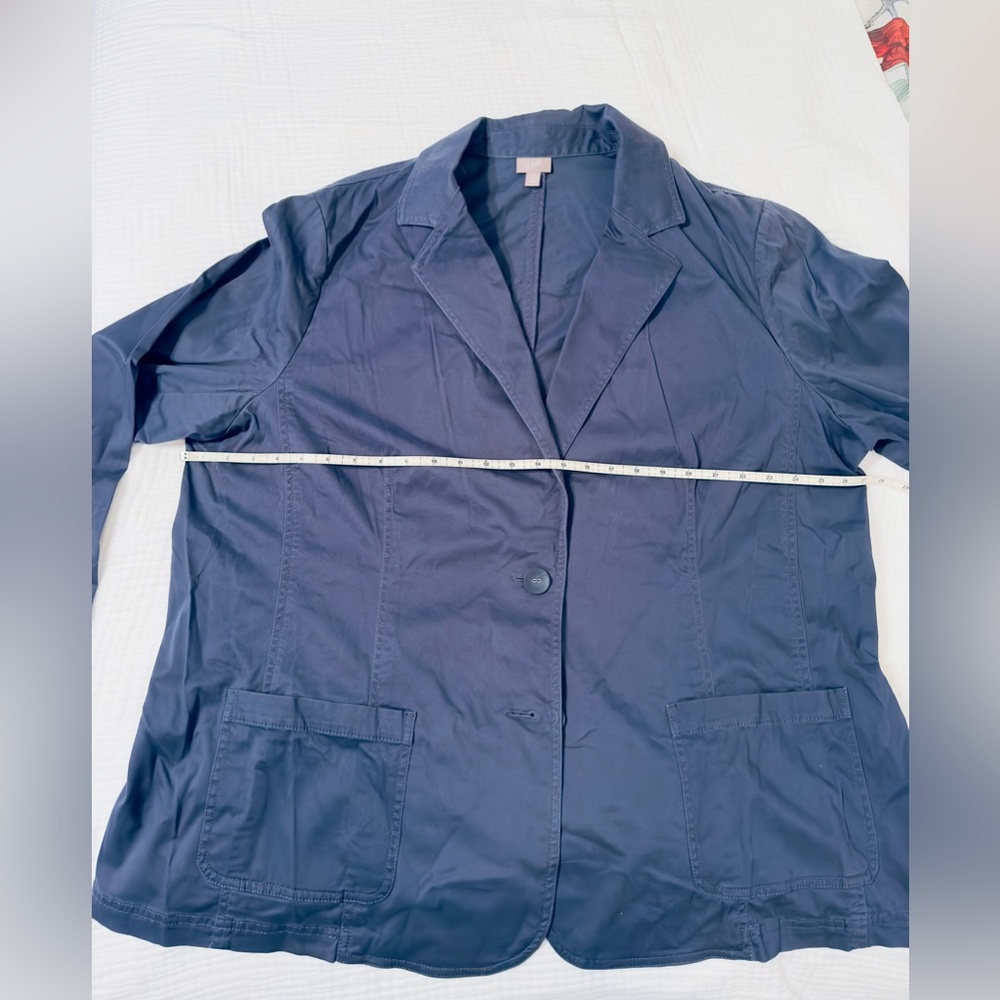 J.Jill 3x Navy Blue Two-Button Blazer Jacket